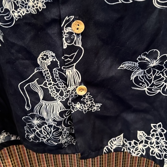 ROUNDY BAY SHIRT, Men’s Size Large, PTP 26”, L29”, Navy Blue with White, NWOT - Picture 4 of 8